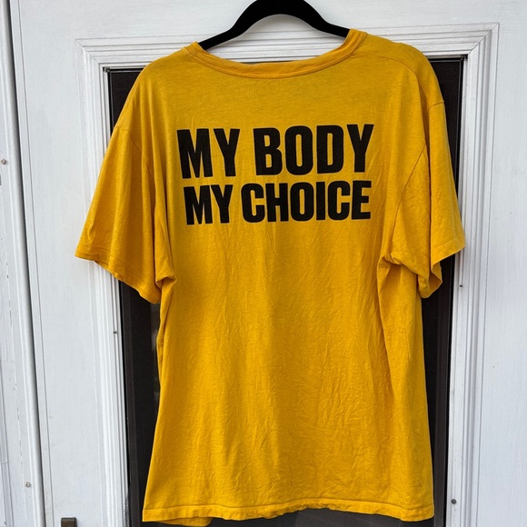 Gucci CHIME Vibrant Yellow MY BODY MY CHOICE T SHIRT-L - Picture 2 of 9